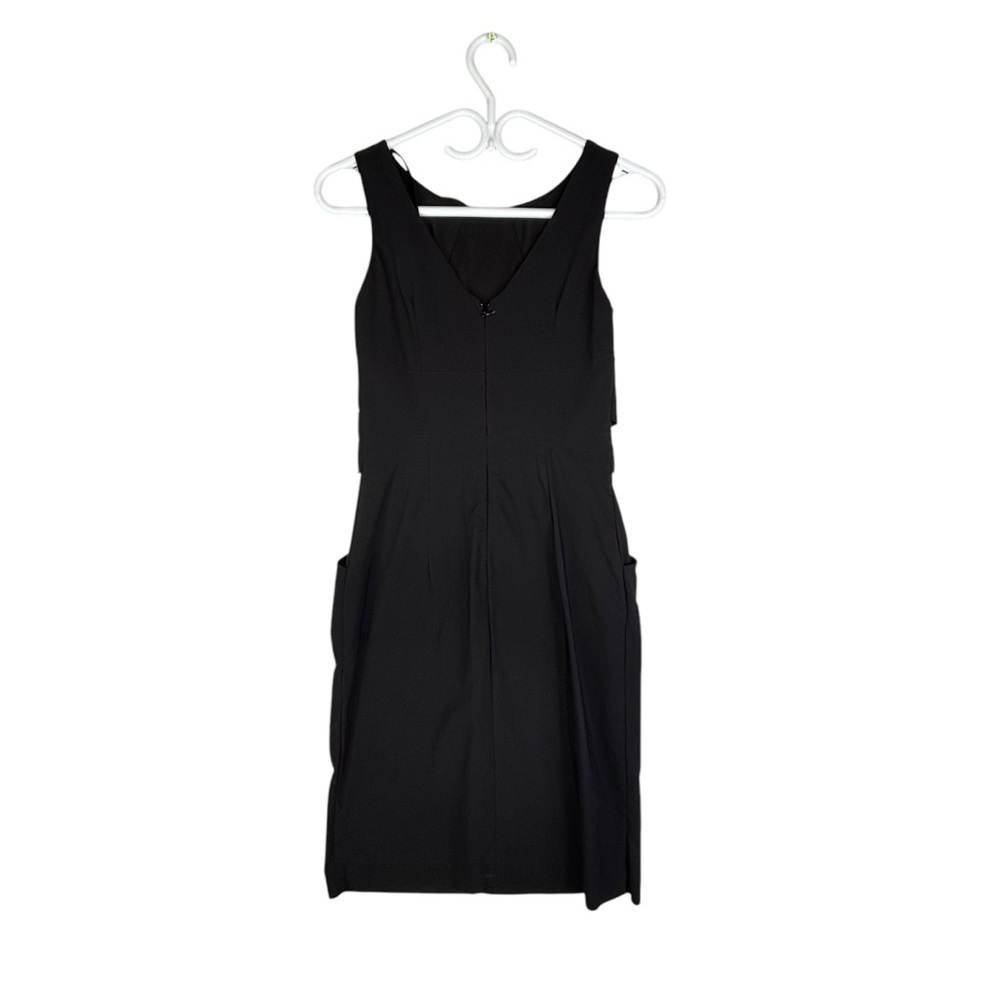 Le Chateau Black Pocketed Fitted Dress - Picture 2 of 9